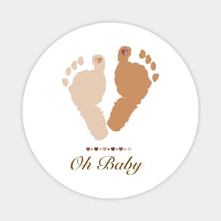 Baby foot print boho style Magnet